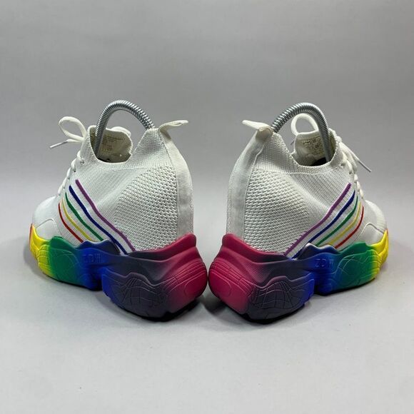Anthony Wang Shoes Women's‎ 7.5 Rainbow Extra High Hidden Wedge Fashion Sneakers - Picture 7 of 14